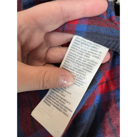 Hollister Long Sleeve Plaid Button Up Shirt M Y2K Winter Cozy Cottagecore - Picture 7 of 9